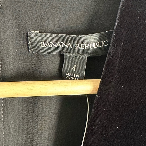 NEW Banana Republic Velvet Twist Front Mini Dress with Silk in Black Size 4 - Picture 6 of 12